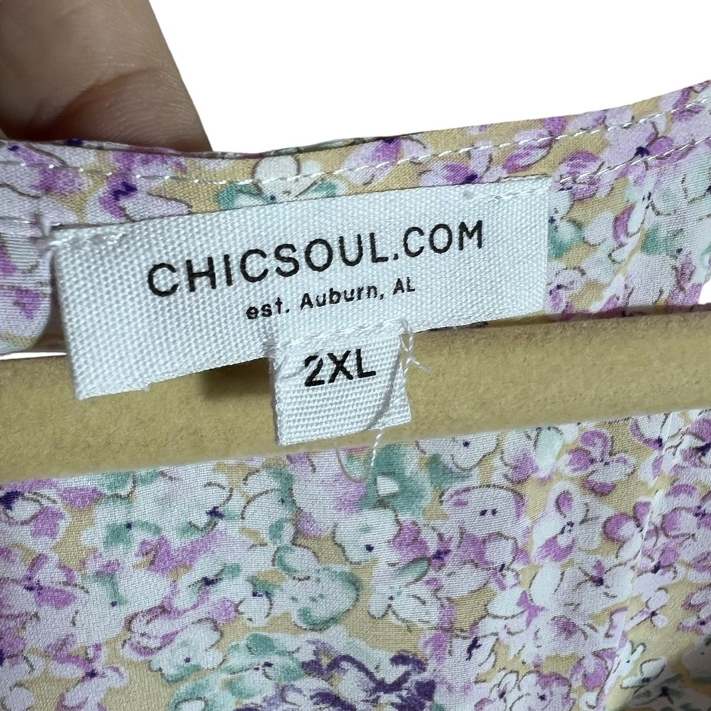 Chic Soul Floral Lightweight Dress, 2XL - Picture 9 of 12